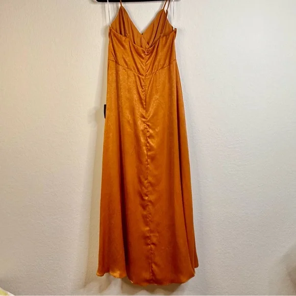 NWT Lulus Constantine Satin Maxi Dress Women’s Sz XL - Picture 7 of 11